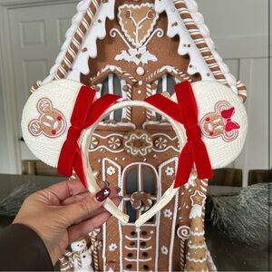 Mickey and Minnie Gingerbread Mouse Ears | Embroidered | Christmas Disney Ears